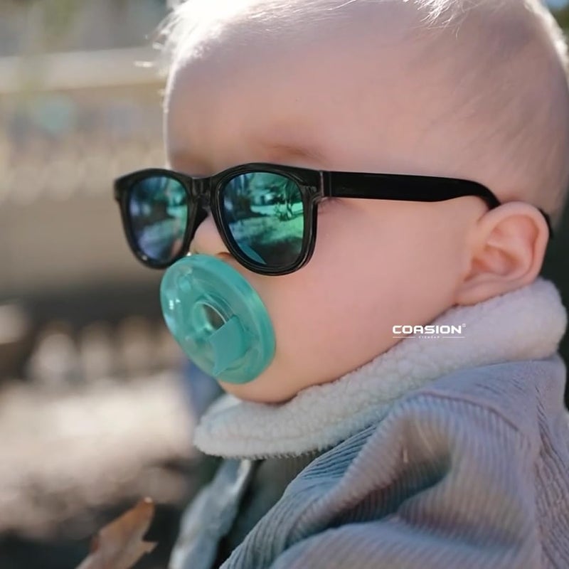 COASION Bendable Flexible Polarized Newborn Baby Sunglasses with Silicon Strap for Infant Boys Girls Age 0-12 Months CA9042 - Image 2